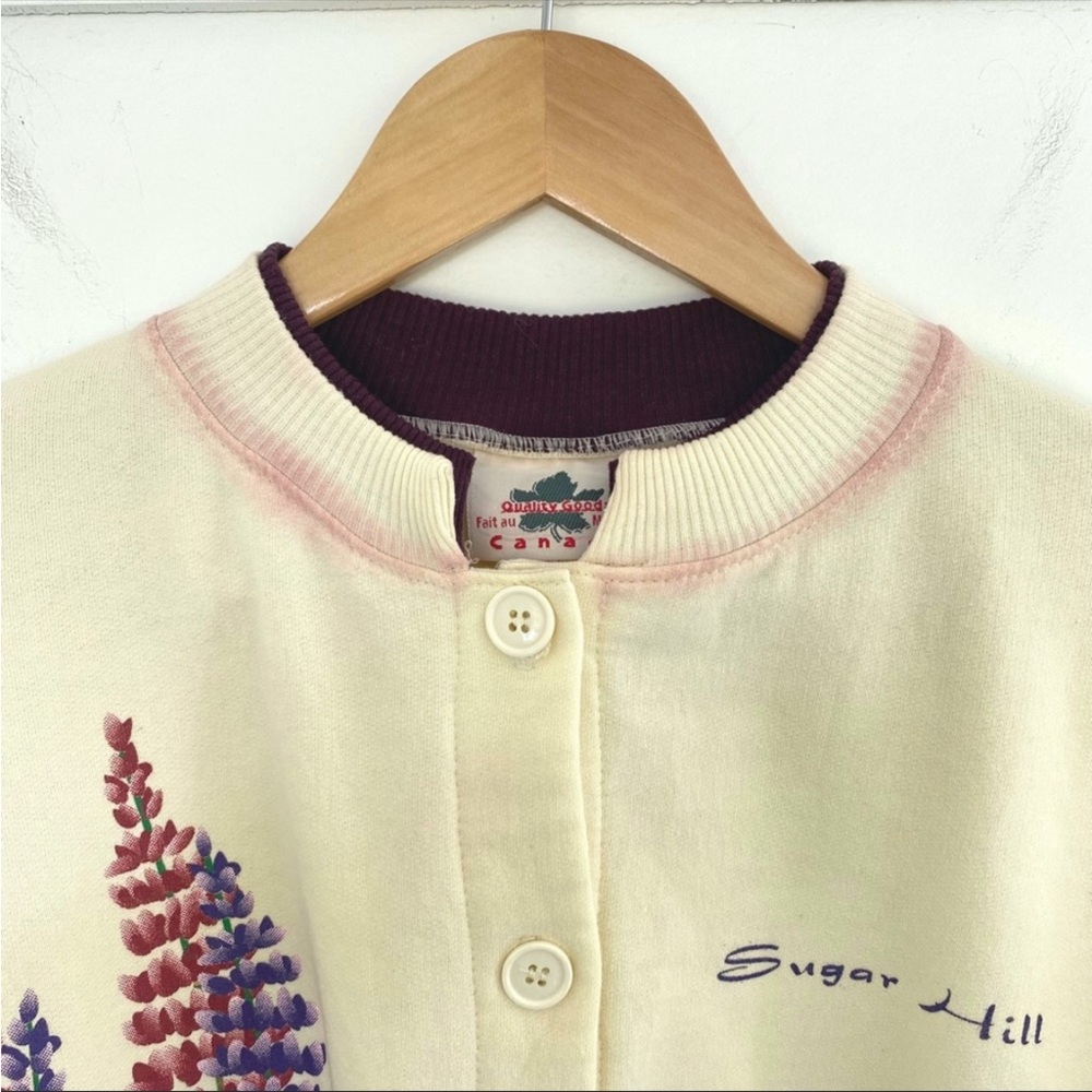 Vintage Sugar Hill Lupine Button Up Sweatshirt Small - Picture 8 of 17
